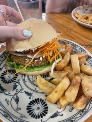 Falafel burger  at T-Pub in Ninh Binh