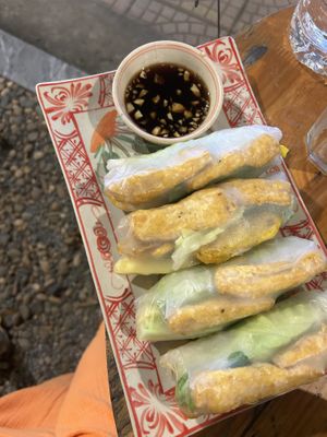Fresh springrolls   at T-Pub in Ninh Binh