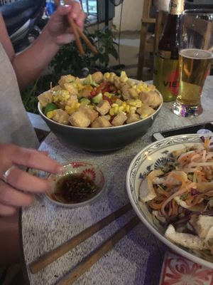 Crunchy vegan salad  at T-Pub in Ninh Binh