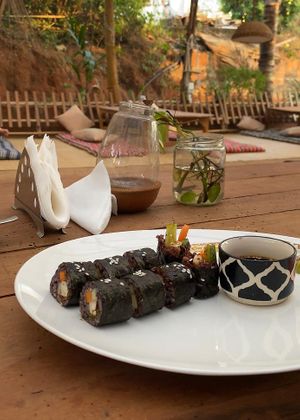 Sushi at The Garden of Dreams  in Arambol