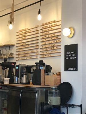 Drinks menu at Nomade in Paris