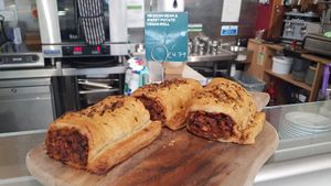 Mexican bean and sweet potato roll at Better Food - Wapping Wharf in Bristol