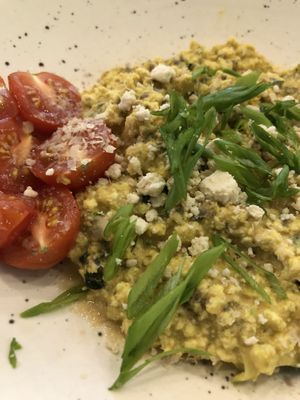 scrambled tofu from breakfast menu  at Raw To Go in Moscow