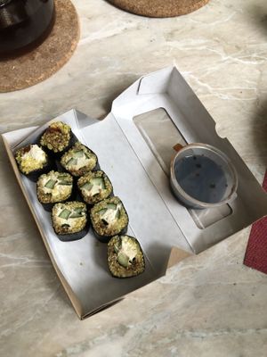 vegan rolls  at Raw To Go in Moscow