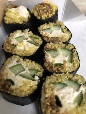 vegan rolls  at Raw To Go in Moscow