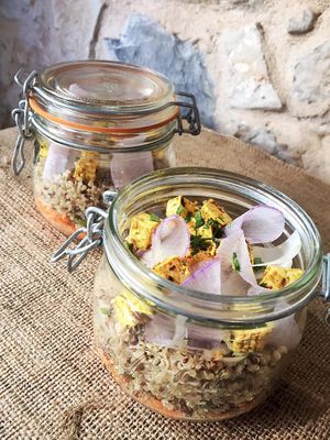 Salad jar at Biogstore in Nice