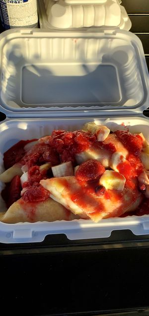 strawberry crepes at Polska Chata in Rochester
