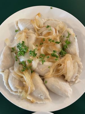 Potato onion vegan  at Polska Chata in Rochester