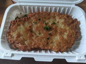 potato pancakes (only available vegan on saturdays) at Polska Chata in Rochester