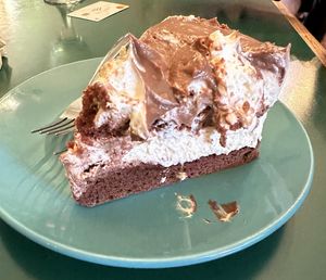 Delicious chocolate custard cake!  at Polska Chata in Rochester