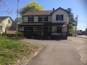 Outside behind Lilac dry cleaners on small street  at Polska Chata in Rochester