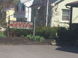 Sign in front  at Polska Chata in Rochester