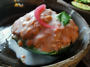 Grilled avocado at Avocado Love in Madrid