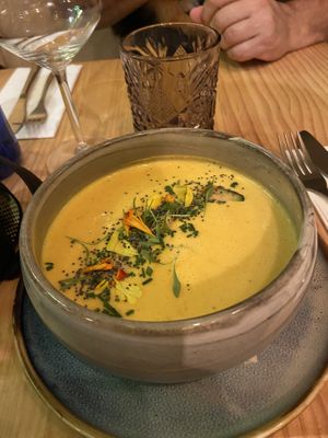 Carrot soup 🍜   at Avocado Love in Madrid