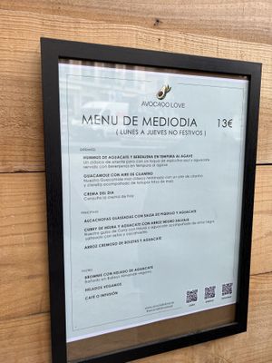 €13 lunch menu options (monday through thursday)  at Avocado Love in Madrid