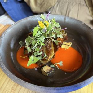 alcachofas (artichoke entree)  at Avocado Love in Madrid