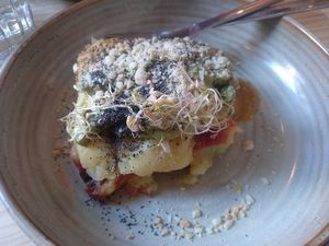 Lingote de lasaña / more of a moussaka though at Avocado Love in Madrid