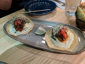 tacos at Avocado Love in Madrid