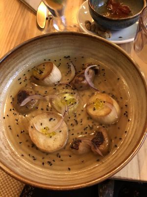 Falsas vieiras at Avocado Love in Madrid