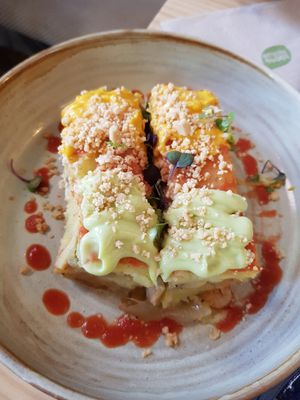 Lasagna at Avocado Love in Madrid