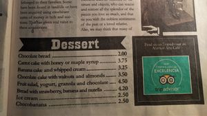 Desserts at Atavico Cafe in Quito