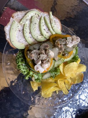 Vegetarian sandwich (no cheese, vegan mayo)  at Atavico Cafe in Quito