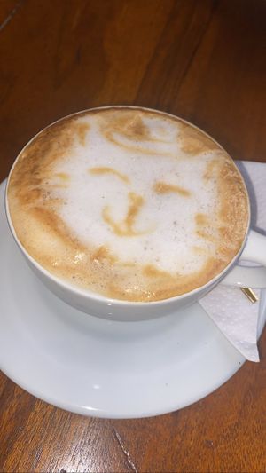 A cat from soy milk 🥰  at Atavico Cafe in Quito