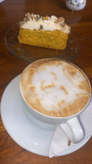 Vegan carrot cake  at Atavico Cafe in Quito