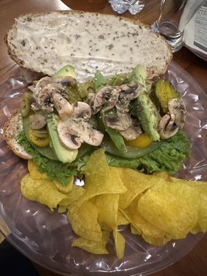 Vegan sandwich   at Atavico Cafe in Quito