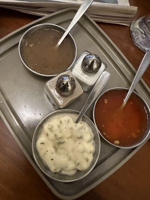 All vegan sauces   at Atavico Cafe in Quito