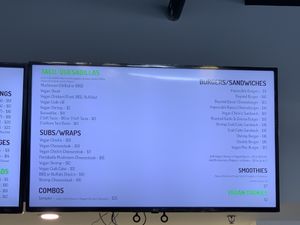 Menu board at Refocused in Baltimore