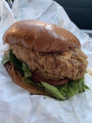 Vegan chicken sandwich  at Refocused in Baltimore