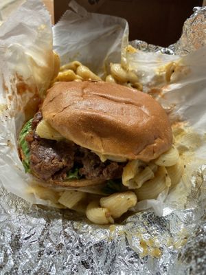 Mac & cheez burger  at Refocused in Baltimore
