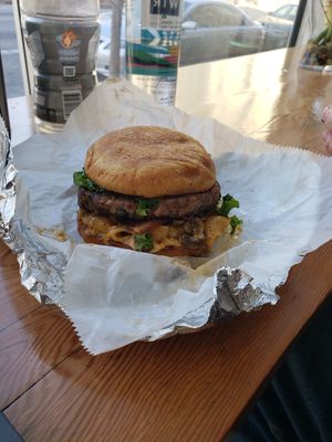 The Refocused Burger with Mac and Cheese! at Refocused in Baltimore