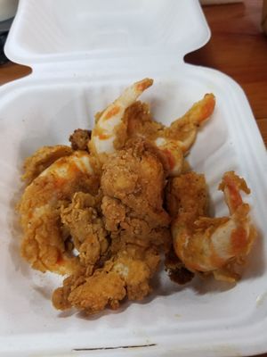 Vegan shrimp.... yummmmm! at Refocused in Baltimore