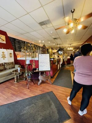 Inside cafe at Caffe Amadeus in Indiana