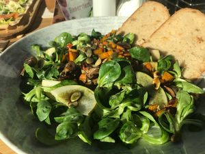 Pumpkin salad  at Wilma Wunder in Dusseldorf