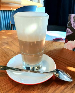 Latte Macchiato with soy milk at Wilma Wunder in Dusseldorf