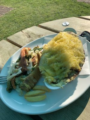 Vegan Lentil Shepard’s pie! at Inn on the Pond in Redhill