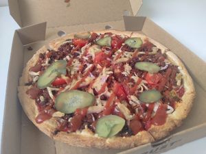 Vegan (not) beef Royale at Crust Gourmet Pizza Bar in Pyrmont