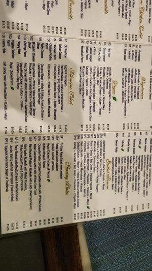 Vegan options at Filoncino Cafe in Staten Island