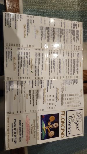 Menu at Filoncino Cafe in Staten Island