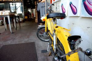 Inside the cafe. at FINE & RAW in Brooklyn