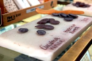 Has samples. at FINE & RAW in Brooklyn