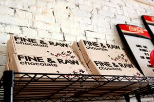Assortment of chocolates. at FINE & RAW in Brooklyn