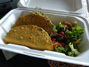 Delicious taquitos at Vegano De Altura in Quito