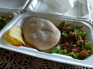 Tofu sandwich at Vegano De Altura in Quito
