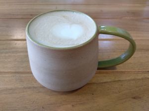 Excellent latte at Vegano De Altura in Quito