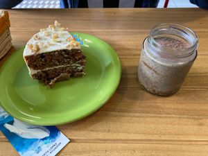 carrot cake & a liquidy tiramisu at Vegano De Altura in Quito