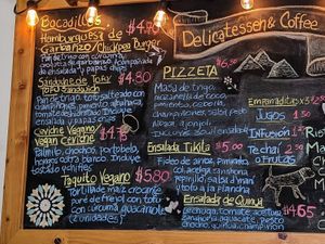 Menu page 1 of 2, February 2023 at Vegano De Altura in Quito